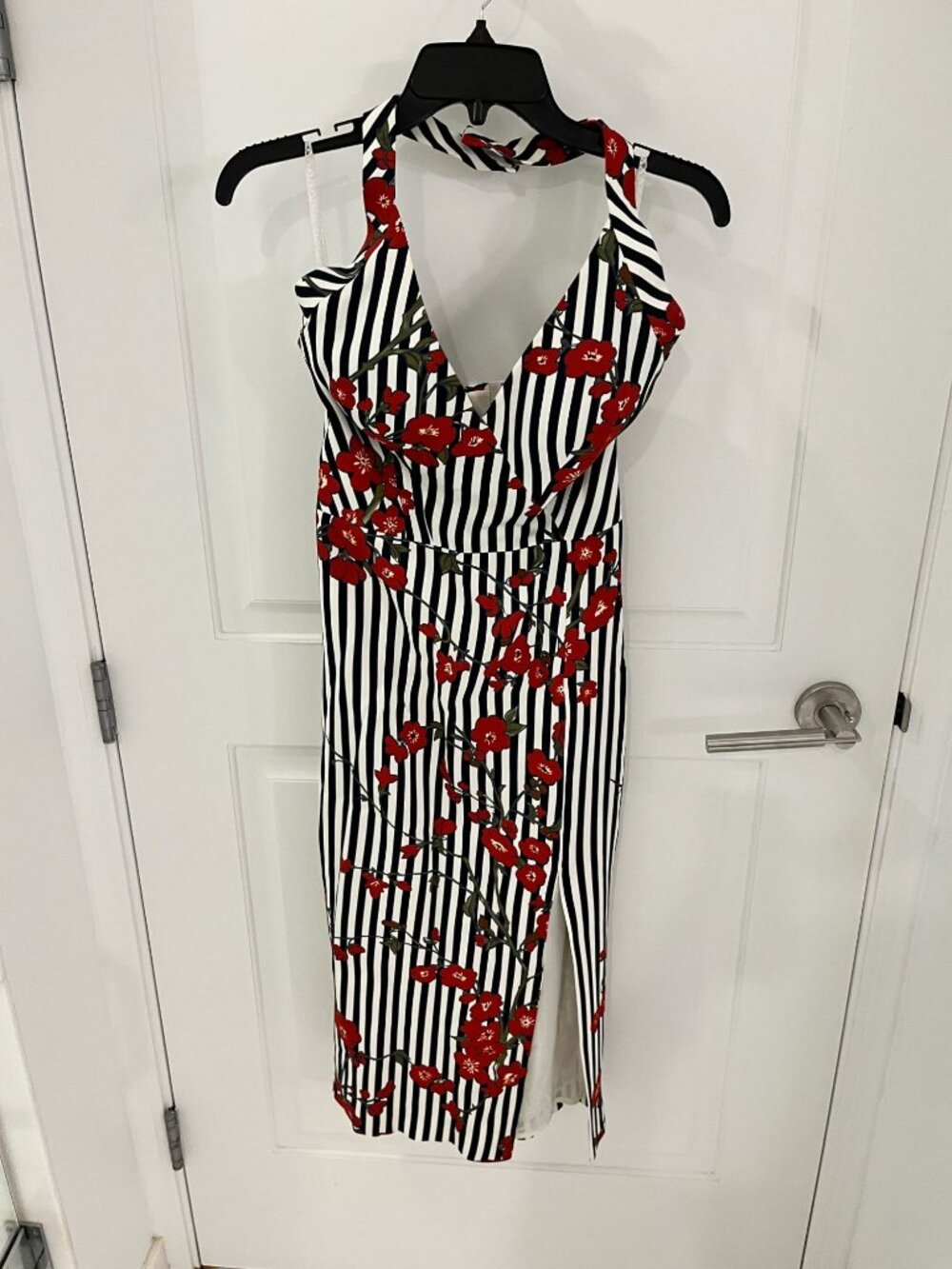 L'Wren Scott Tagasode Italy Halter Midi Cherry Blossom Floral Haute Couture Dres - Picture 2 of 11